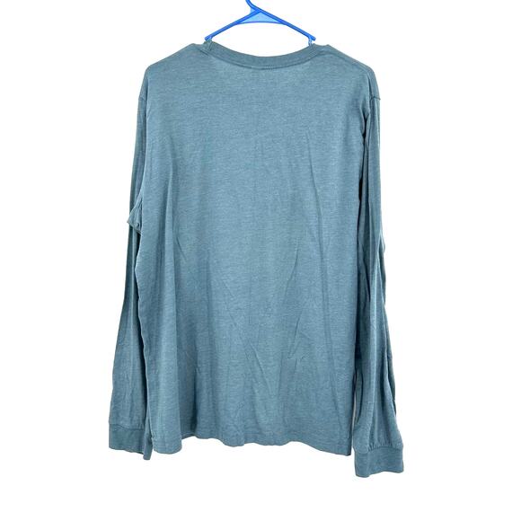 Bella + Canvas Size XL Shirt Blue Graphic Print Owl Long Sleeve Crew Neck Casual - Picture 2 of 4